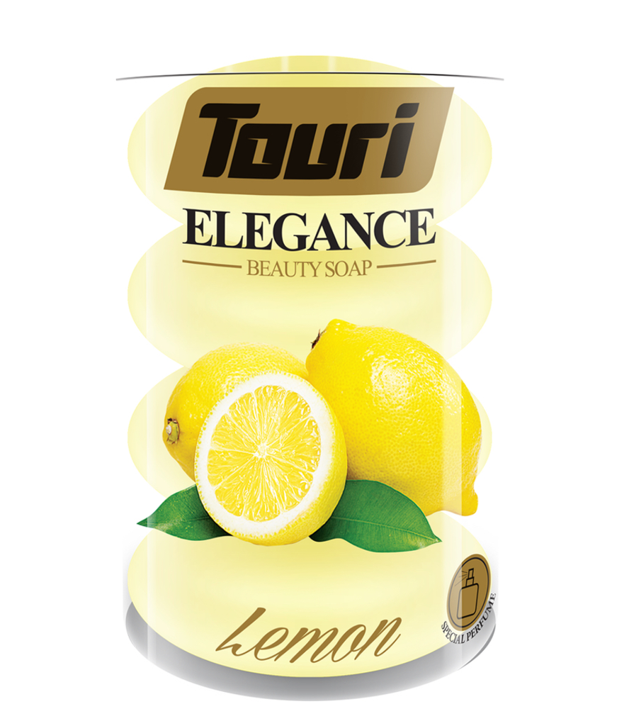 Touri Hand and body Soap Bar 100g (4pcs) Lemon | توري صابون الايدي و الجسم ١٠٠ غم(٤قطع) ليمون 