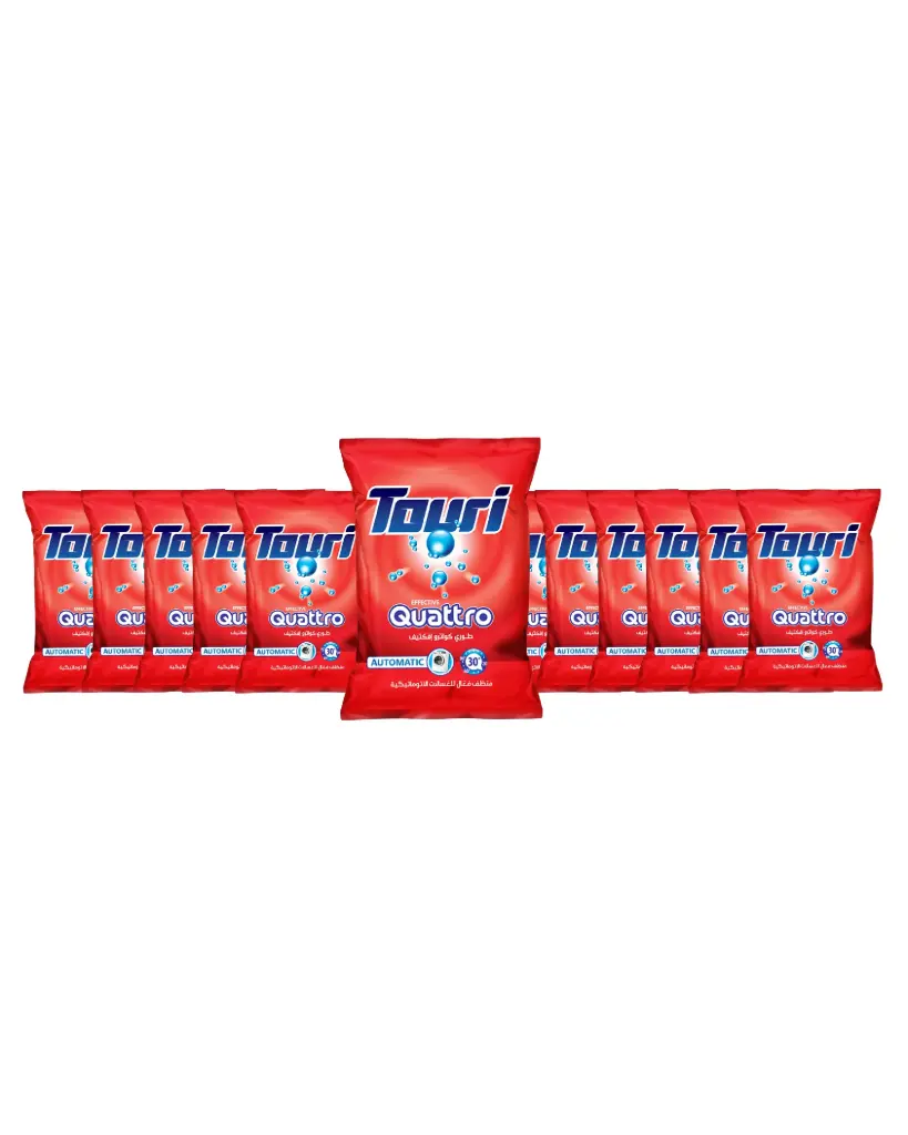 Touri Automatic Clothes washing Powder 100 g (DOZEN) | تورى مسحوق غسيل ملابس اتوماتيك ١٠٠ جم {بالدرزن}