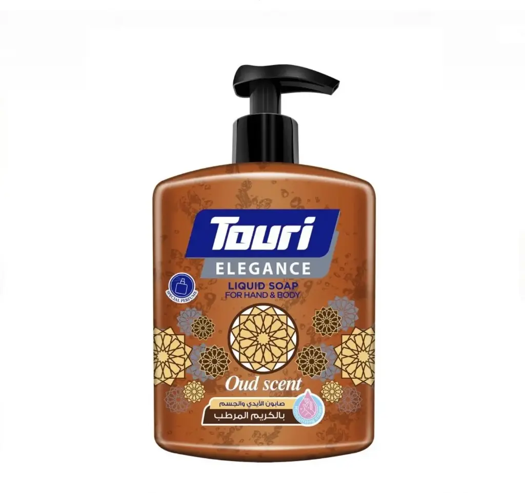 Touri Liquid Hand and Body Soap and Body 500 ml (Elegance) Oud | توري صابون سائل الايدي و الجسم 500  مل عود