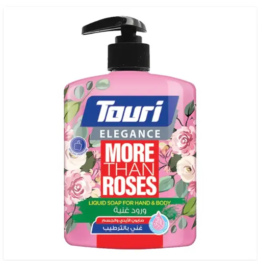 Touri Liquid Hand and Body Soap 500 ml (Elegance) More than roses | توري صابون سائل الايدي و الجسم 500 مل ورود غنية